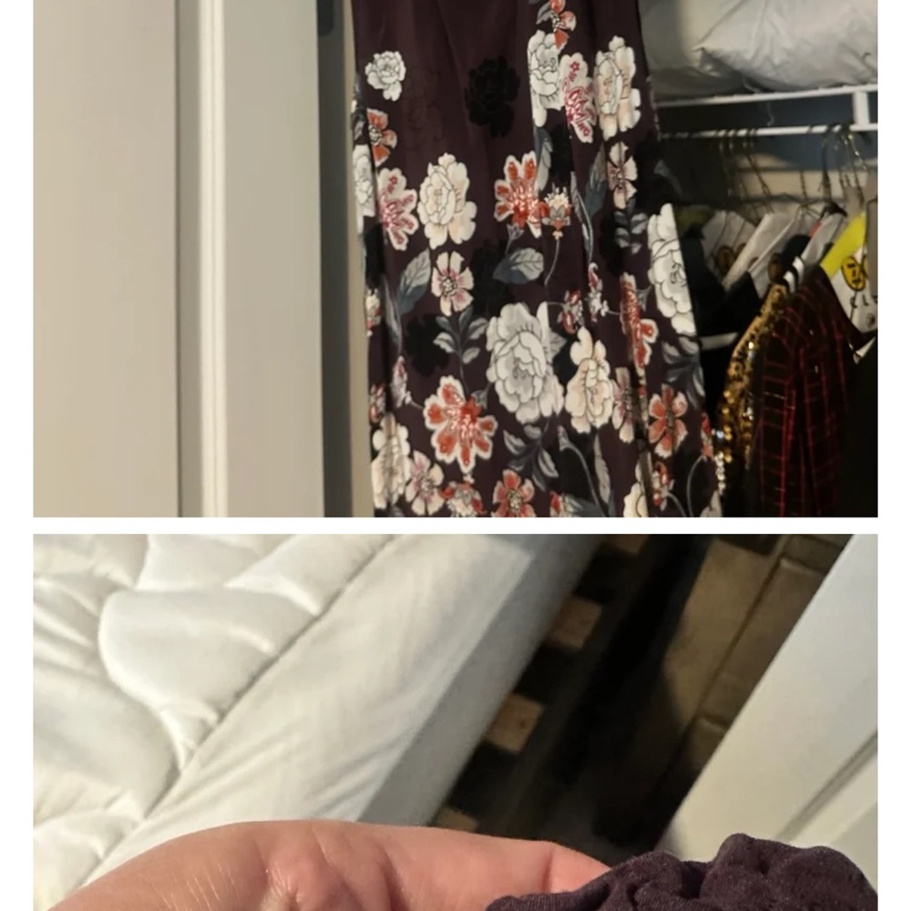 LOFT Purple Floral Mini Dress